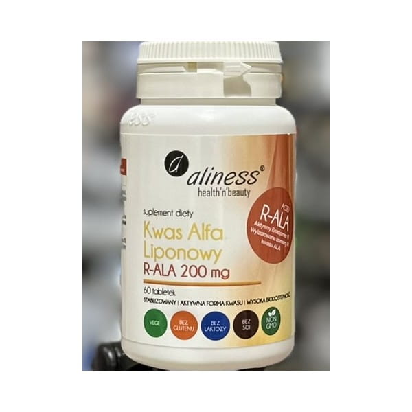 ALINESS KWAS ALFA LIPONOWY R-ALA 200 MG 60TAB