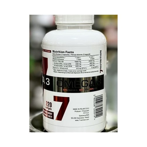 7Nutrition Omega 3 1000mg 220kap ekonomiczne opakowanie