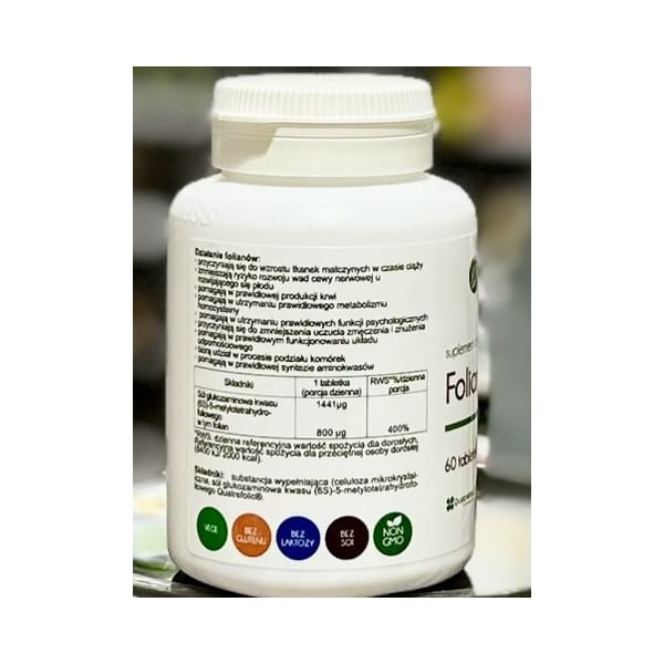 Aliness Folian 800 µg 60tab kwas foliowy
