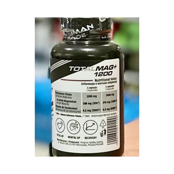 Human Code Total Mag 1200mg 120 kap magnez ekonomiczne opakowanie 4mc!