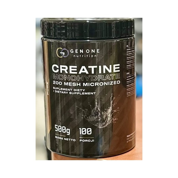 GenOne Kreatyna Monohydrat 500 g – naturalna, opakowanie