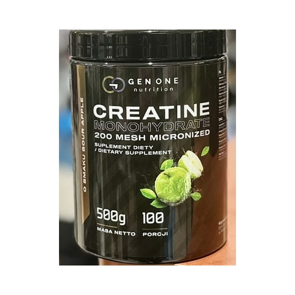 GenOne Kreatyna Monohydrat 500 g – jabłkowa, opakowanie