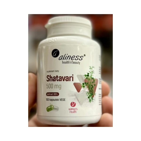 Aliness Shatavari 500 mg 100 kaps libido kobiet anti-ageing poprawa snu redukcja stresu