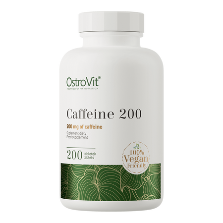 OstroVit Kofeina 200 mg VEGE – opakowanie 200 tabletek