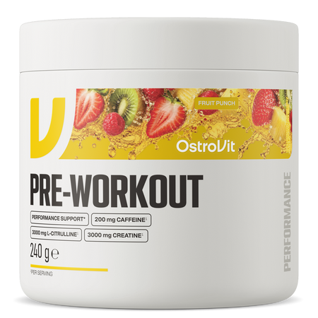 OstroVit Pre-Workout 240 g – smak owocowego ponczu