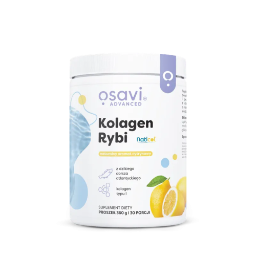 Osavi Kolagen Rybi Naticol 360 g cytrynowy — opakowanie