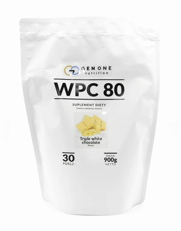 GENONE WPC 80 900 g — biała czekolada — opakowanie