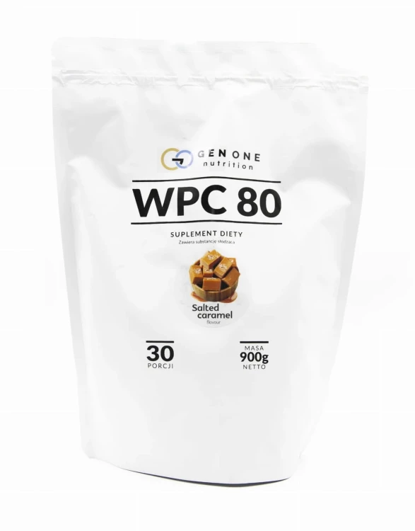 GENONE WPC 80 900 g — Słony Karmel — opakowanie