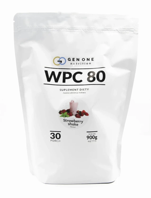 GENONE WPC 80 900 g — Truskawkowy — opakowanie