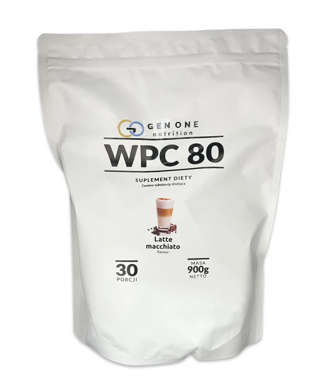 GENONE WPC 80 900 g — Kawa latte — opakowanie