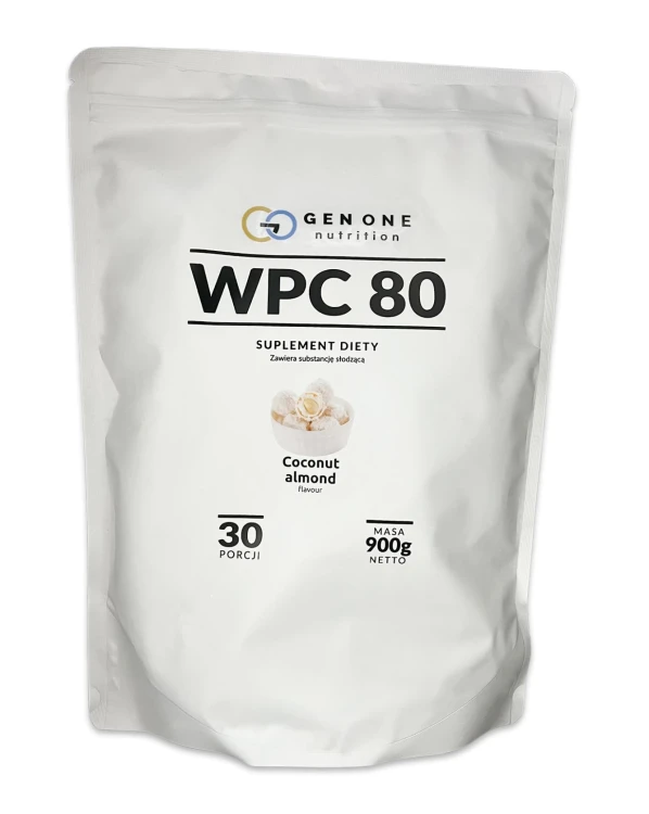 GENONE WPC 80 900 g — Kokosowo- migdałowy — opakowanie