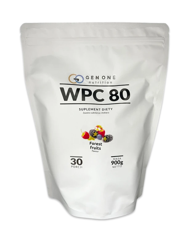 GENONE WPC 80 900 g — Owoce leśne — opakowanie