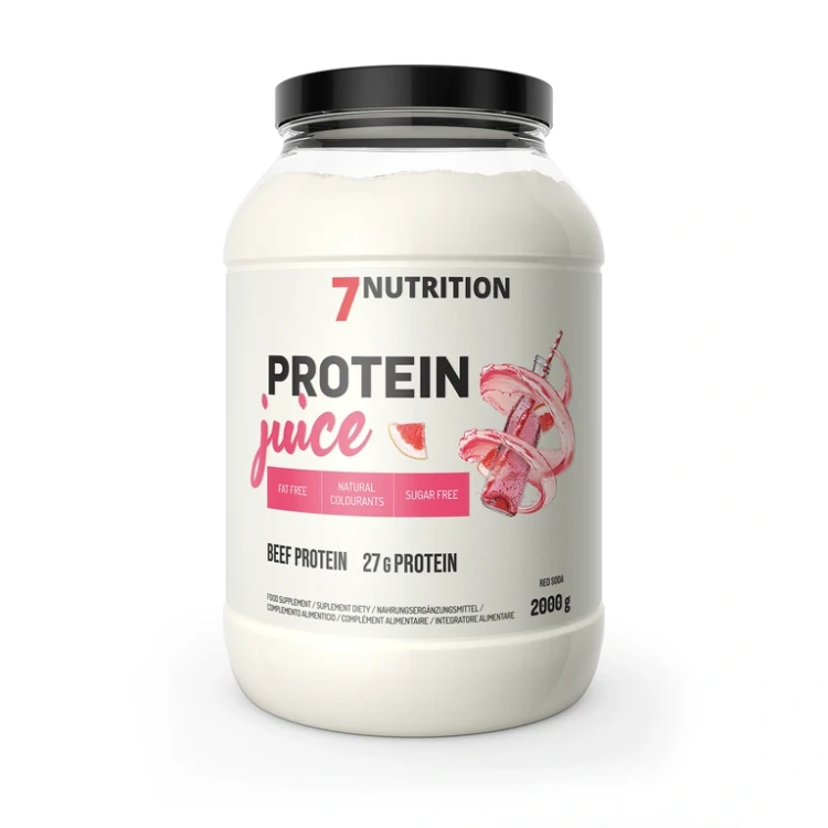 7Nutrition Protein Juice 2000 g — czerwona oranżada — opakowanie