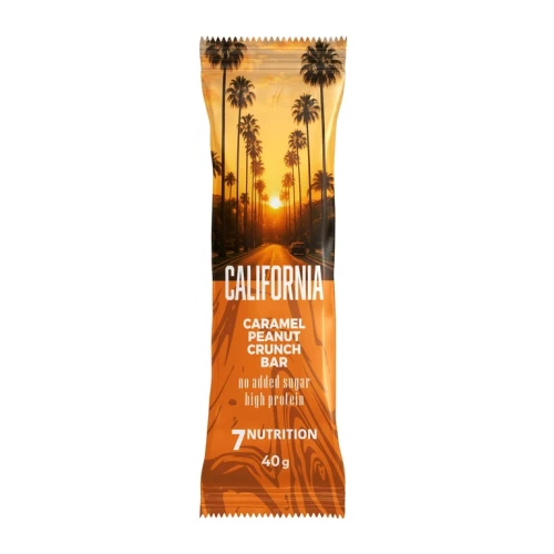 7Nutrition California Bar 40 g — karmel i orzeszki ziemne — opakowanie