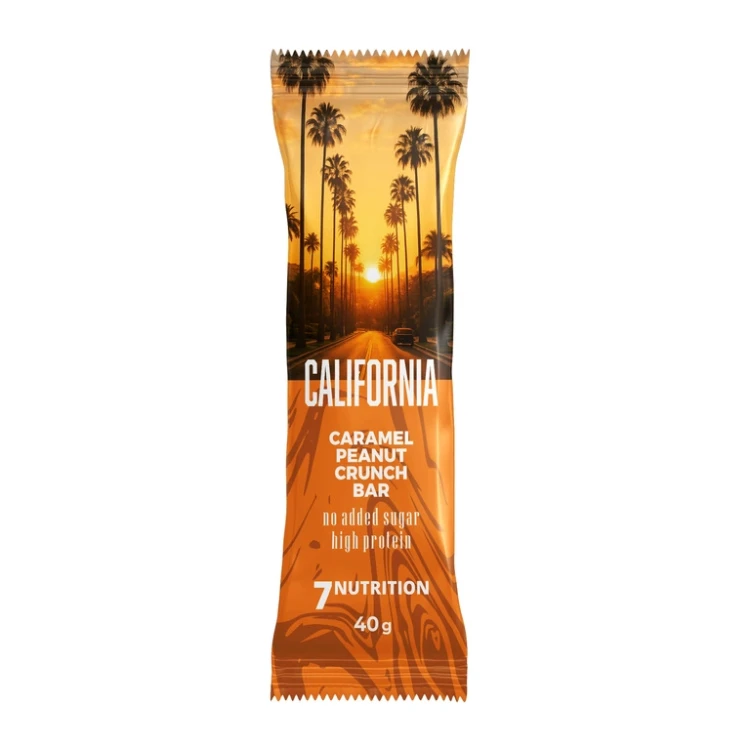 7Nutrition California Bar 40 g — karmel i orzeszki ziemne — opakowanie